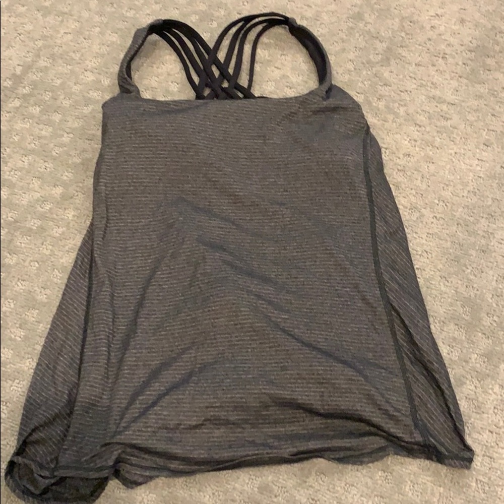 Lululemon built in bra top with open back